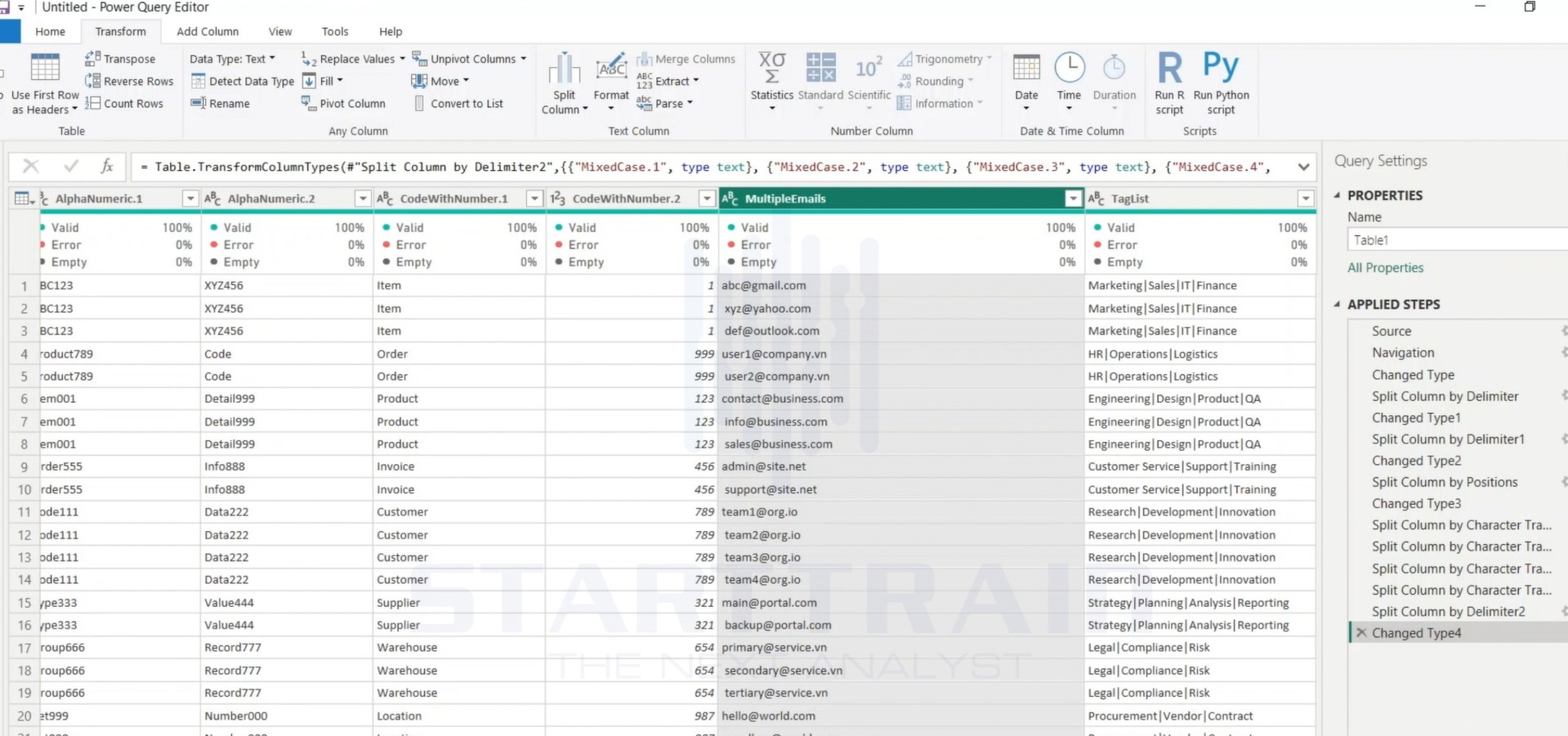 Split Column into Rows