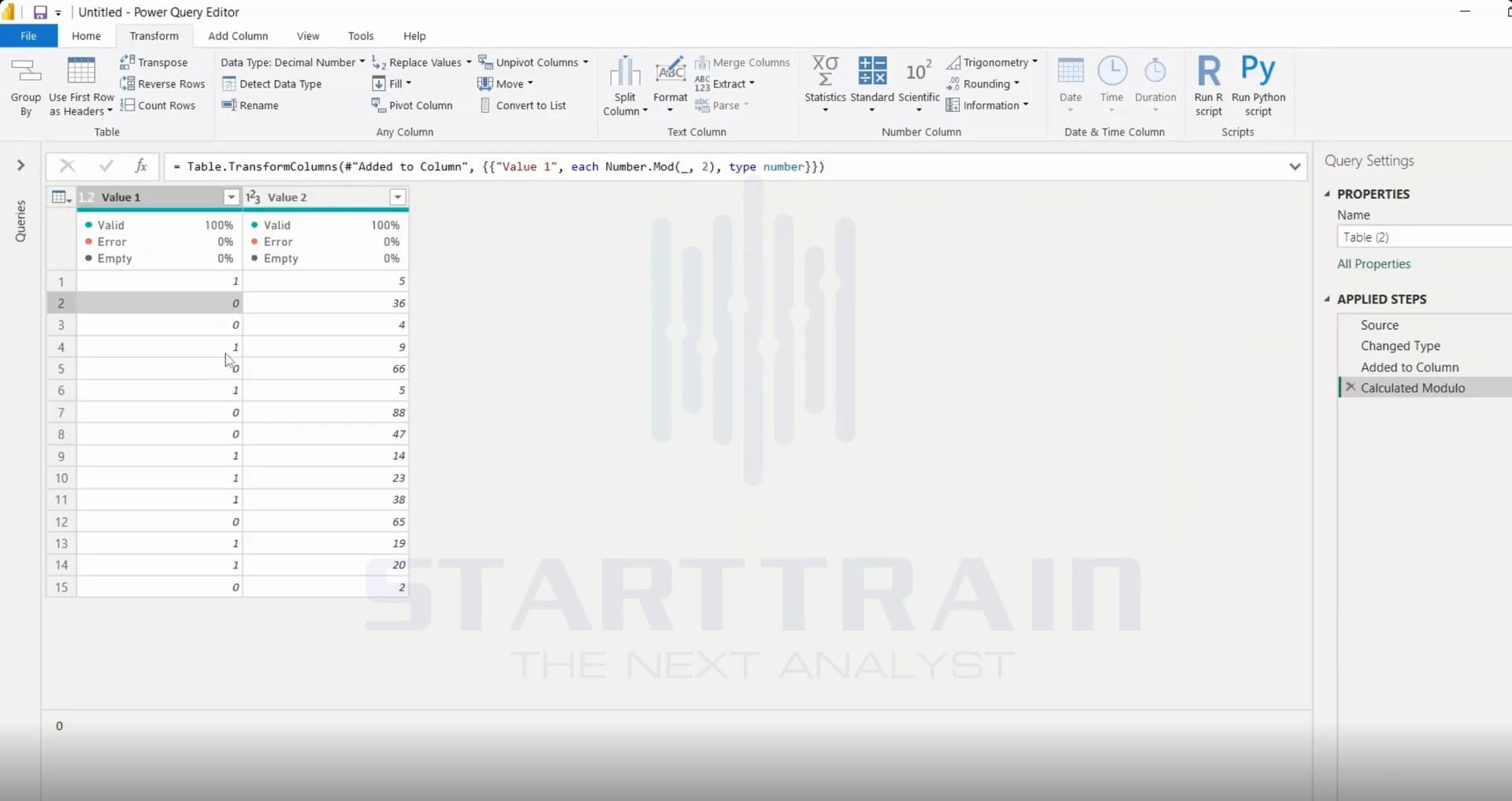 Standard trong Power BI