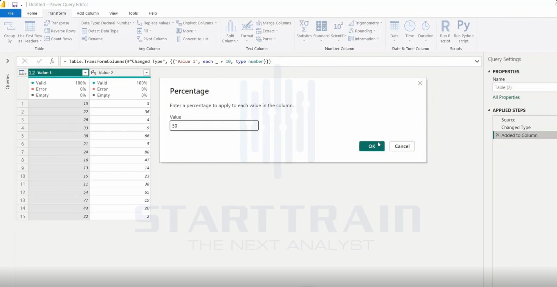 Standard trong Power BI