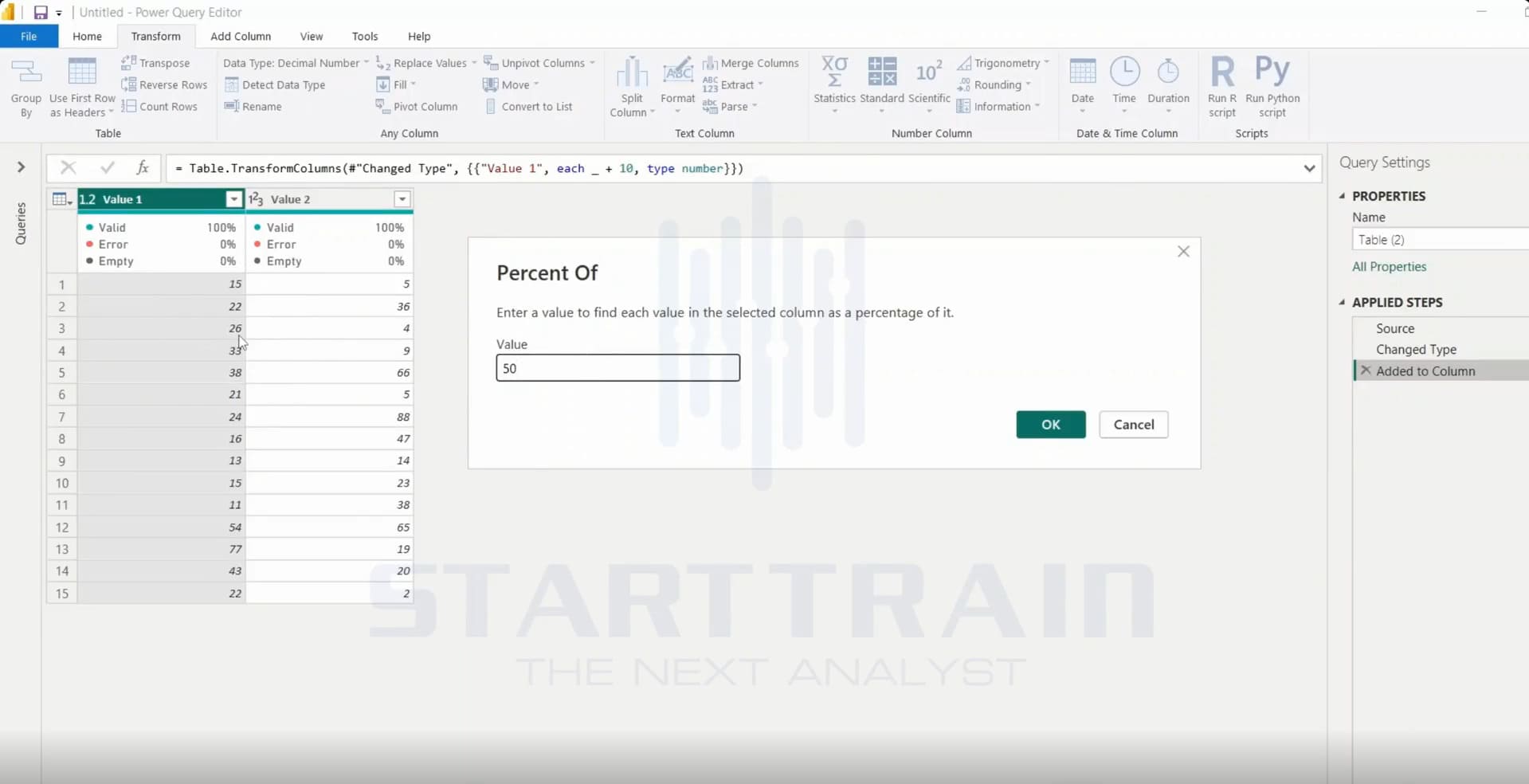 Standard trong Power BI