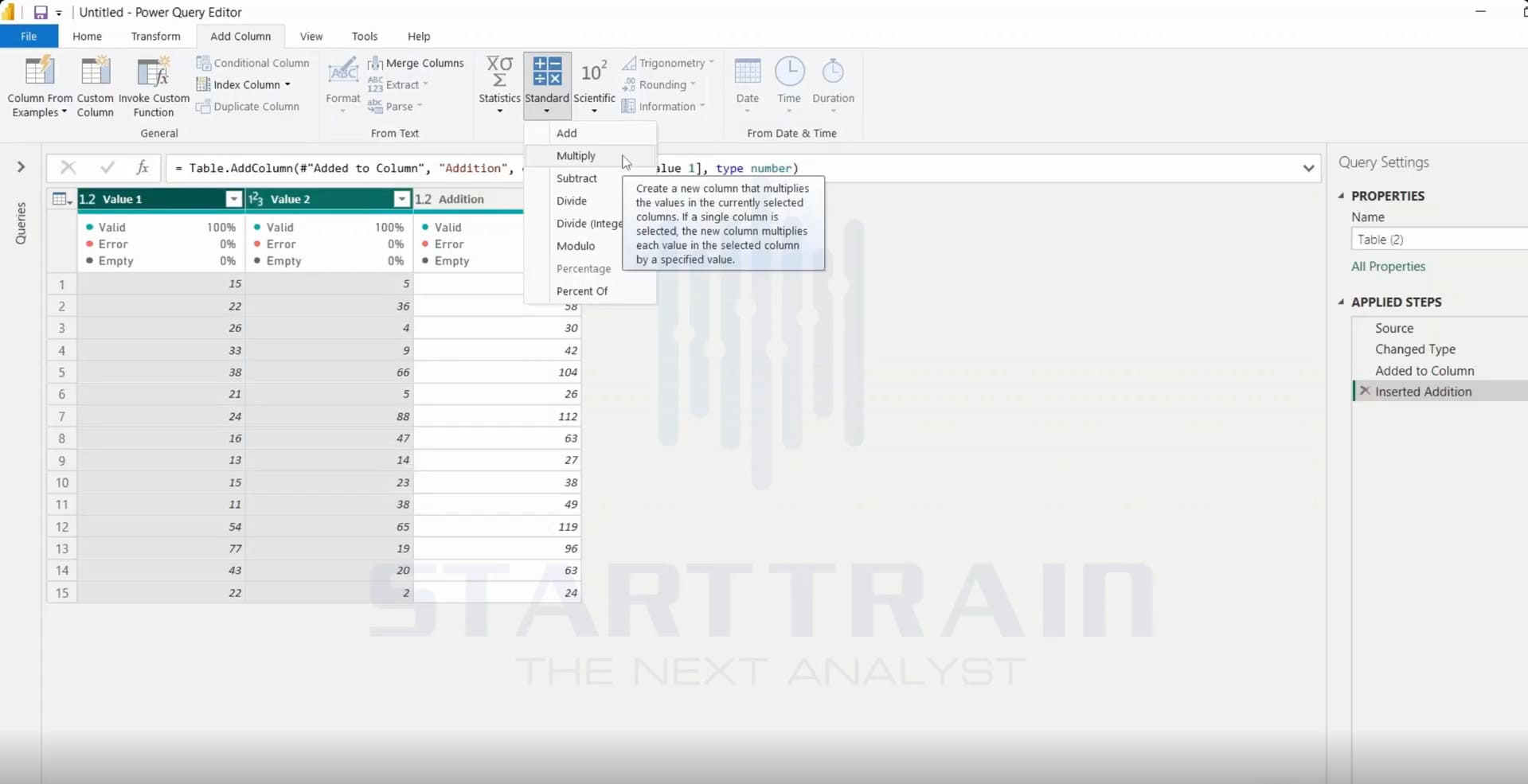 Standard trong Power BI
