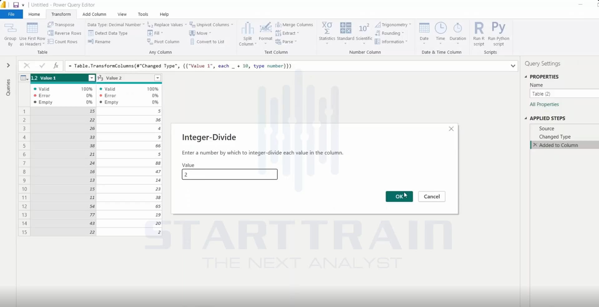 Standard trong Power BI