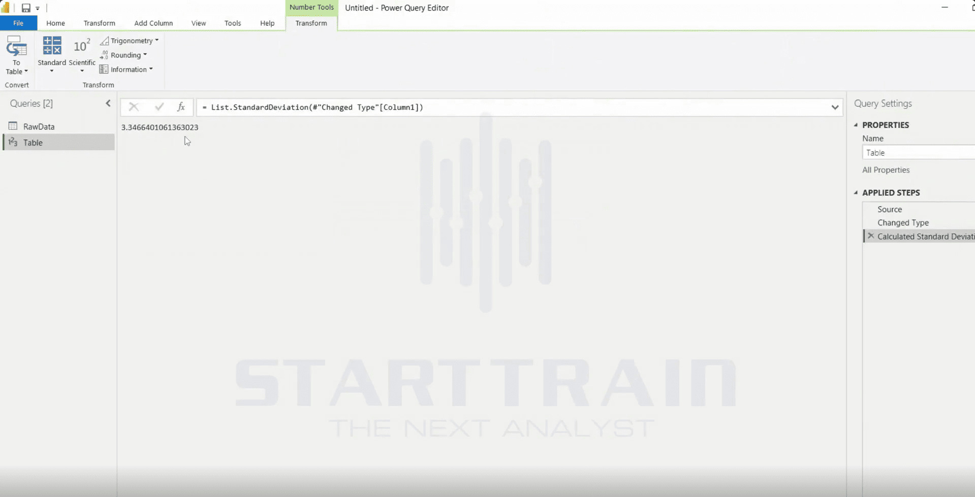 Statistics trong Power BI