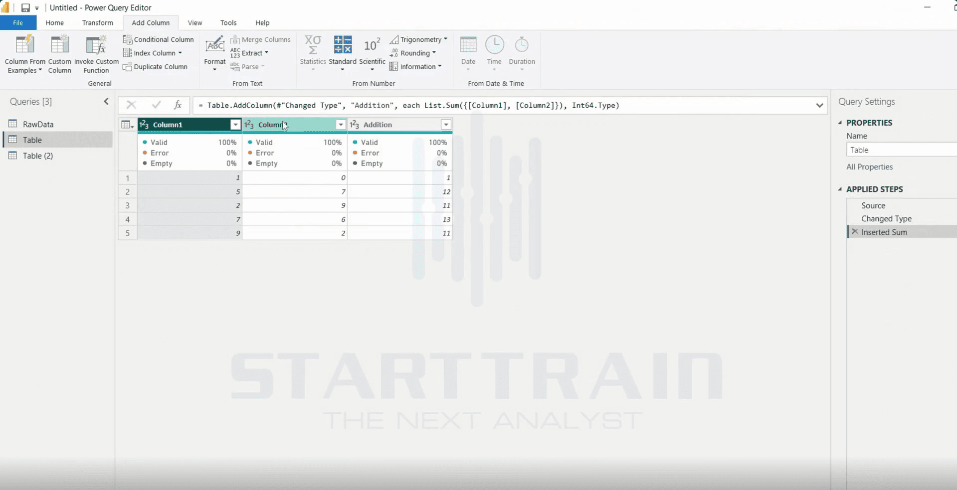 Statistics trong Power BI