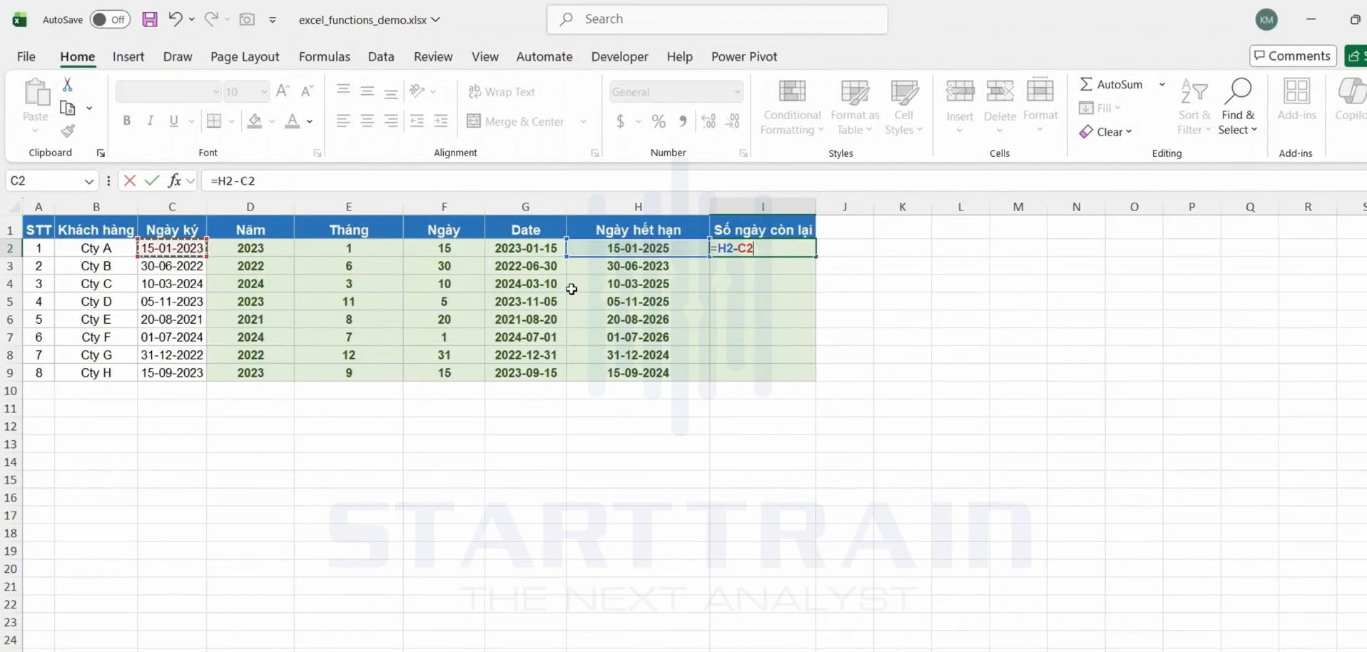 hàm thời gian trong Excel