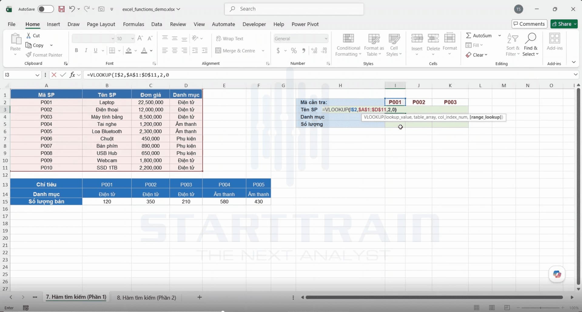 hàm VLOOKUP và hàm HLOOKUP