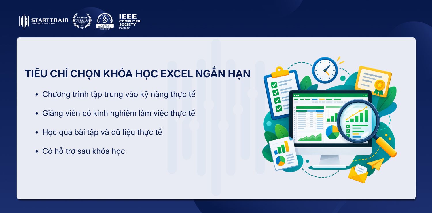 Khóa học Excel ngắn hạn