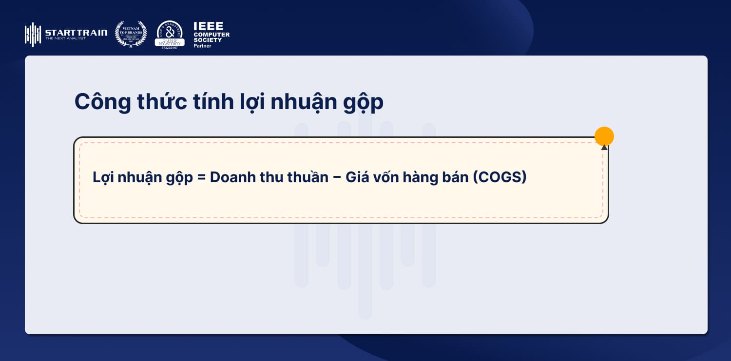 Công thức chuẩn tính lợi nhuận gộp