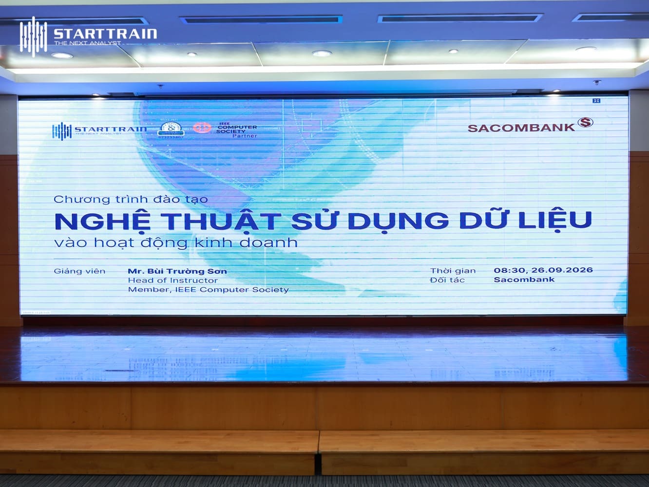 Starttrain hợp tác đào tạo ngân hàng SACOMBANK