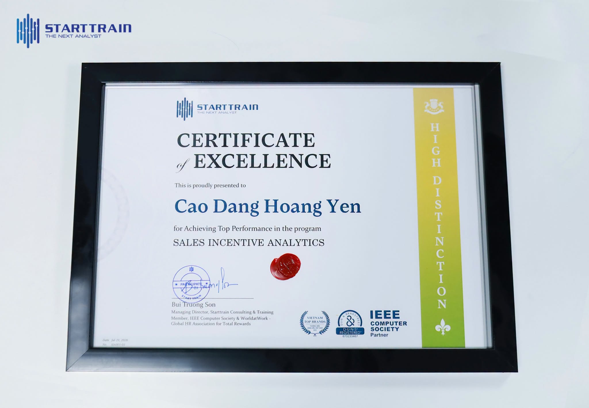 Top Performance của SCA001