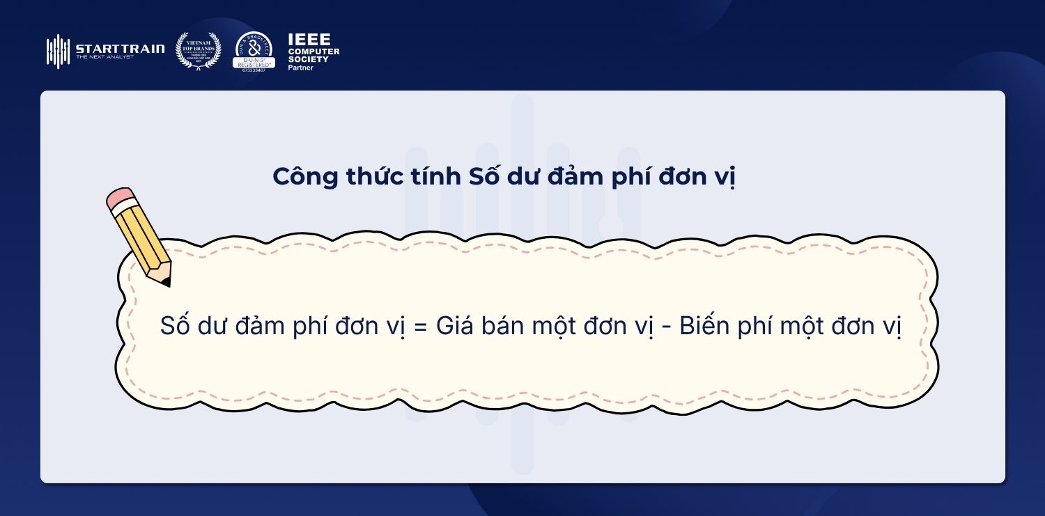 Số dư đảm phí (Contribution Margin) là gì? Công thức tính CM 3 Số dư đảm phí đơn vị