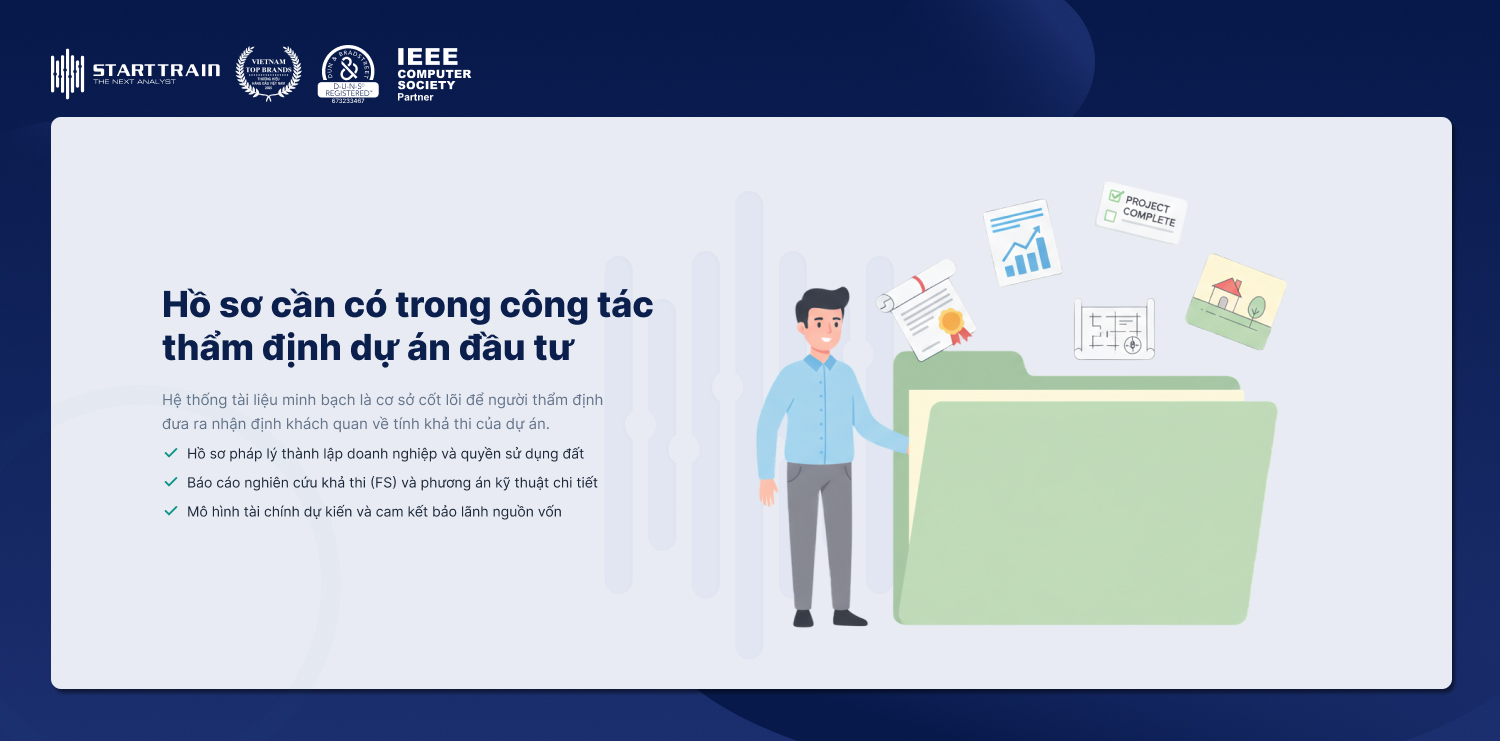 Hồ sơ cần có trong công tác thẩm định dự án đầu tư