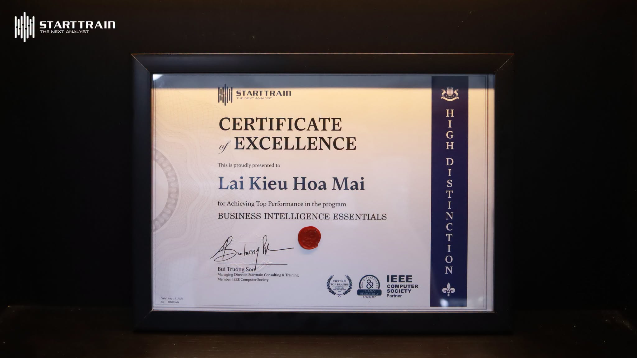 Top Performance của BIE099