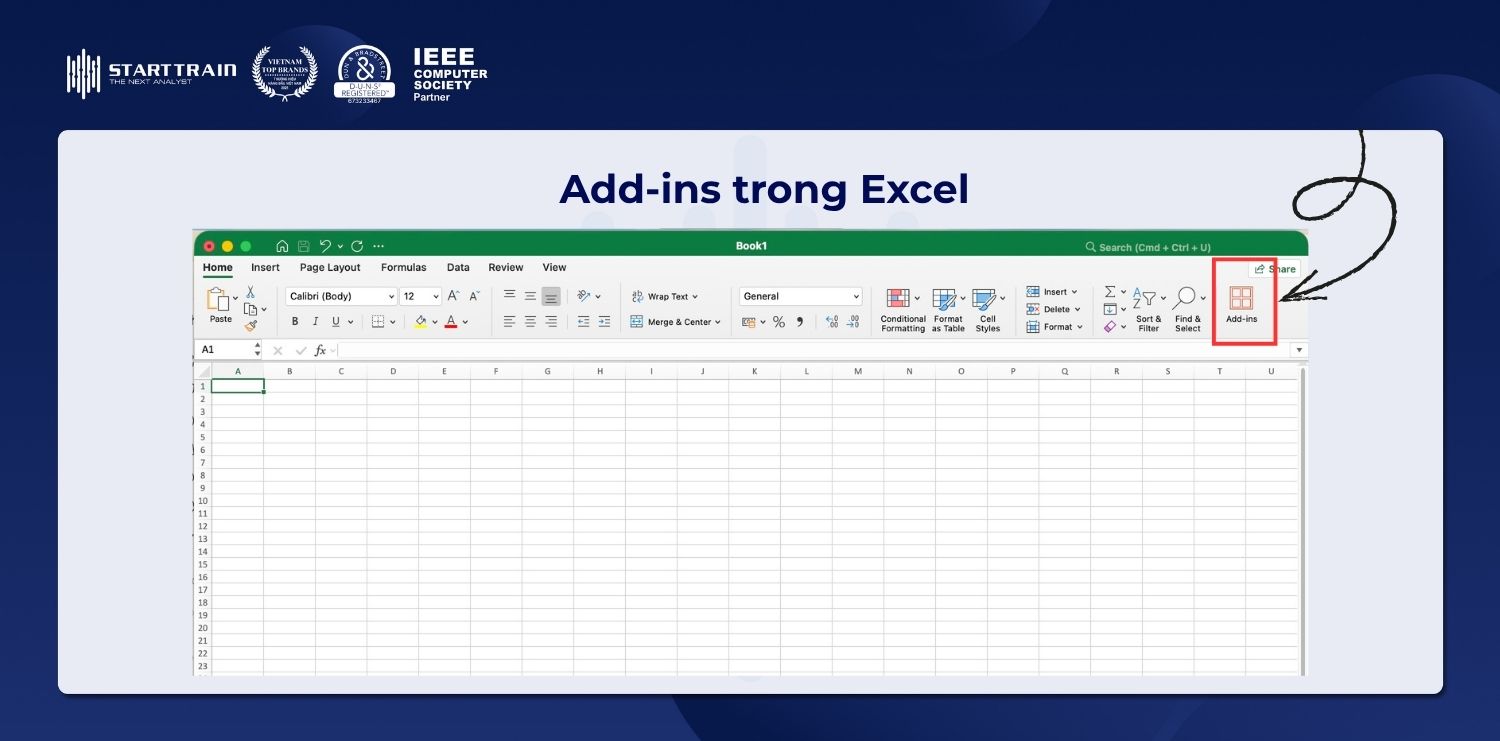 Add-ins trong Excel