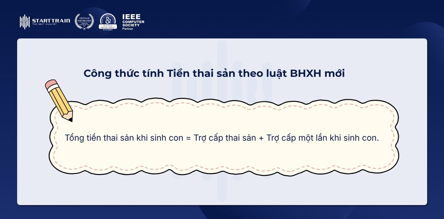 Cách tính tiền thai sản theo luật BHXH mới (2026) 2 Cách tính tiền thai sản
