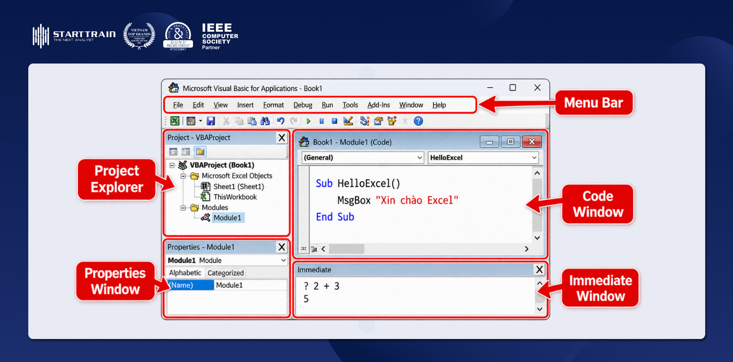 Excel VBA là gì? Ứng dụng và cách sử dụng VBA trong Excel 2 VBA trong Excel
