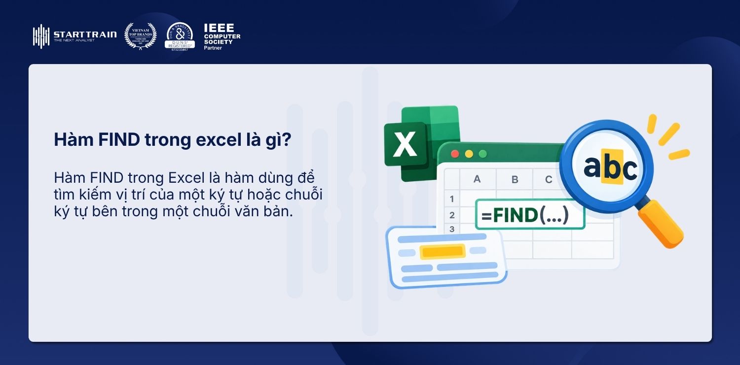 Hàm FIND trong Excel
