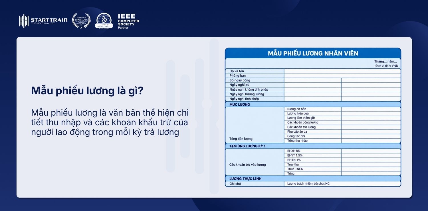 5 mẫu phiếu lương chuẩn, chuyên nghiệp cho doanh nghiệp 1 mẫu phiếu lương chuẩn chuyên nghiệp theo Bộ luật Lao động