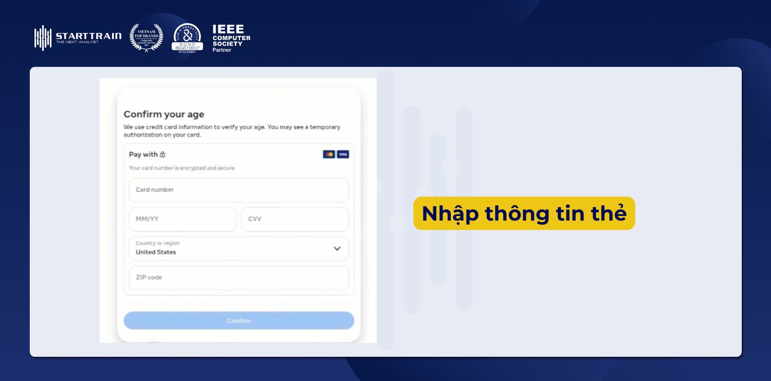 Bước 3: Xác minh cấu hình thanh toán an toàn